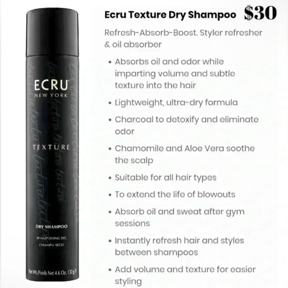 Ecru - Texturizing Dry Shampoo - Full Size | 2 for $25!